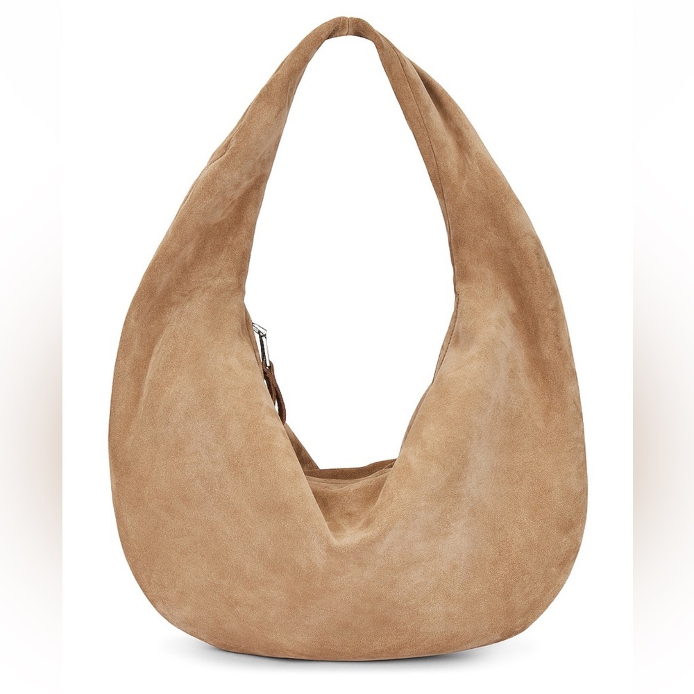 Flattered Suede Shoulder Bag in Tan